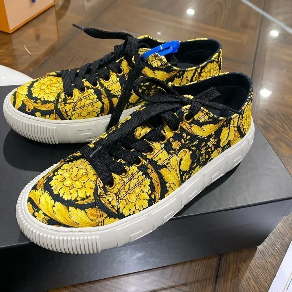 Versace Logo Jacquard Low-Top Sneakers